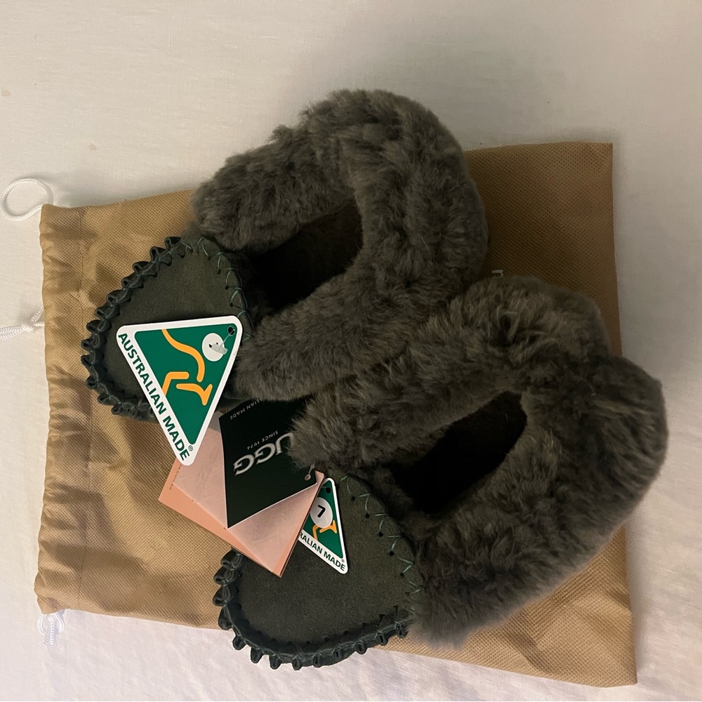 Size 7 Khaki colored Moccasin Uggs